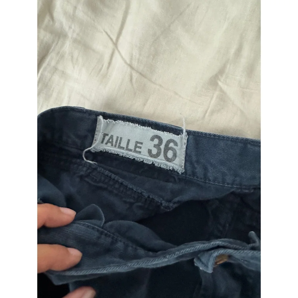 Bleu de Paname Navy Blue Cotton Twill Pants Manufacture de Vetements Size 36